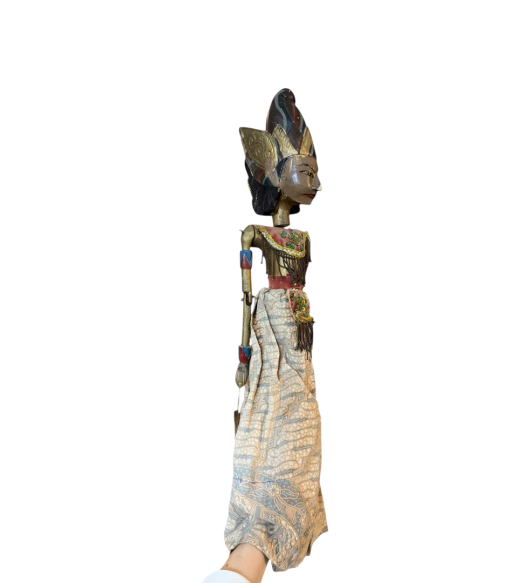 Marionetă Tradițională Indoneziană Wayang Golek - Păpușă Vintage de Colecție